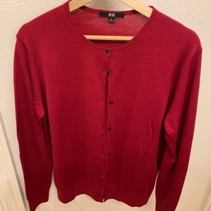 Cardigan, 100 Percent Wool, Lightweight, Crew Neck. New. Never Worn.